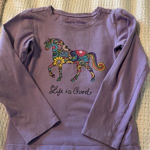 Life is good long sleeve crusher tee size 5-6